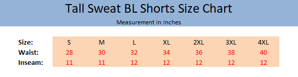 Tall Fleece BL Shorts