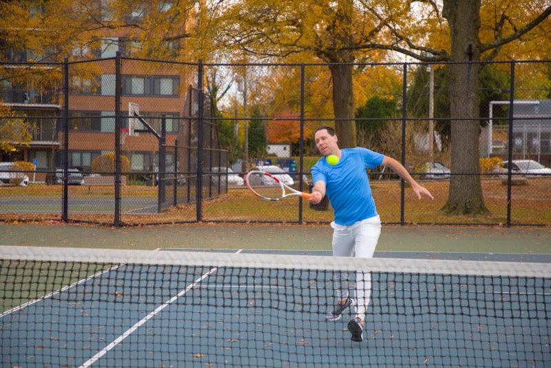 Carter Morris Playing Tennis in BL Tall TR Pants