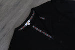 Black Long Sleeve Henley for Tall Men